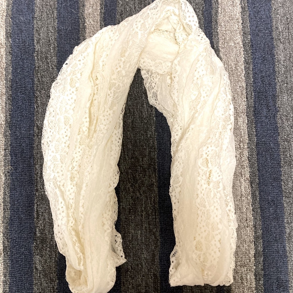 Cream infinity scarf